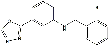 N-[(2-bromophenyl)methyl]-3-(1,3,4-oxadiazol-2-yl)aniline 结构式
