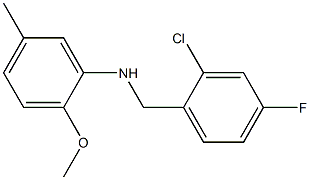 N-[(2-chloro-4-fluorophenyl)methyl]-2-methoxy-5-methylaniline 结构式