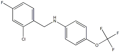 N-[(2-chloro-4-fluorophenyl)methyl]-4-(trifluoromethoxy)aniline 结构式