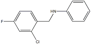 N-[(2-chloro-4-fluorophenyl)methyl]aniline 结构式