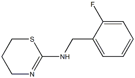 N-[(2-fluorophenyl)methyl]-5,6-dihydro-4H-1,3-thiazin-2-amine 结构式