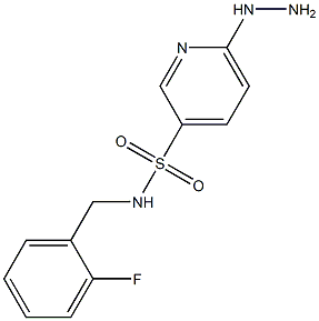 N-[(2-fluorophenyl)methyl]-6-hydrazinylpyridine-3-sulfonamide 结构式