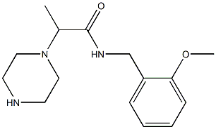 N-[(2-methoxyphenyl)methyl]-2-(piperazin-1-yl)propanamide 结构式