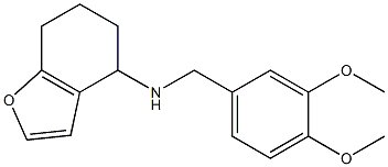 N-[(3,4-dimethoxyphenyl)methyl]-4,5,6,7-tetrahydro-1-benzofuran-4-amine 结构式