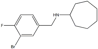 N-[(3-bromo-4-fluorophenyl)methyl]cycloheptanamine 结构式