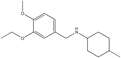 N-[(3-ethoxy-4-methoxyphenyl)methyl]-4-methylcyclohexan-1-amine 结构式