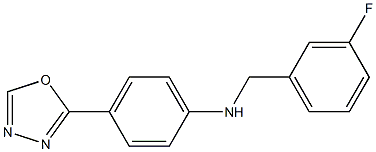 N-[(3-fluorophenyl)methyl]-4-(1,3,4-oxadiazol-2-yl)aniline 结构式