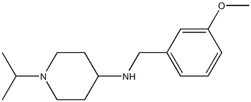 N-[(3-methoxyphenyl)methyl]-1-(propan-2-yl)piperidin-4-amine 结构式