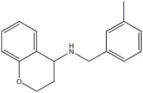 N-[(3-methylphenyl)methyl]-3,4-dihydro-2H-1-benzopyran-4-amine 结构式