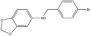 N-[(4-bromophenyl)methyl]-2H-1,3-benzodioxol-5-amine 结构式