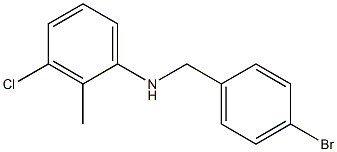 N-[(4-bromophenyl)methyl]-3-chloro-2-methylaniline 结构式