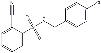 N-[(4-chlorophenyl)methyl]-2-cyanobenzene-1-sulfonamide 结构式