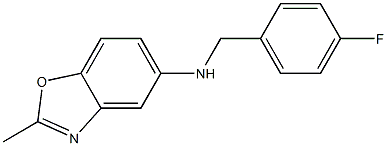 N-[(4-fluorophenyl)methyl]-2-methyl-1,3-benzoxazol-5-amine 结构式