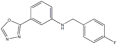 N-[(4-fluorophenyl)methyl]-3-(1,3,4-oxadiazol-2-yl)aniline 结构式