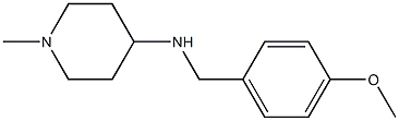 N-[(4-methoxyphenyl)methyl]-1-methylpiperidin-4-amine 结构式