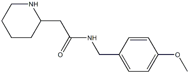 N-[(4-methoxyphenyl)methyl]-2-(piperidin-2-yl)acetamide 结构式