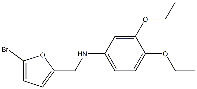 N-[(5-bromofuran-2-yl)methyl]-3,4-diethoxyaniline 结构式