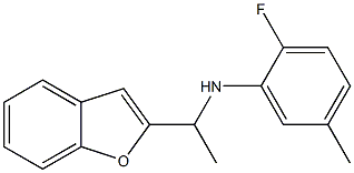 N-[1-(1-benzofuran-2-yl)ethyl]-2-fluoro-5-methylaniline 结构式