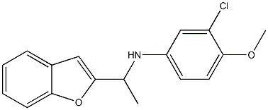 N-[1-(1-benzofuran-2-yl)ethyl]-3-chloro-4-methoxyaniline 结构式