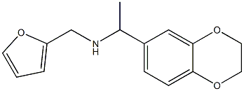 N-[1-(2,3-dihydro-1,4-benzodioxin-6-yl)ethyl]-N-(2-furylmethyl)amine 结构式