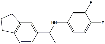 N-[1-(2,3-dihydro-1H-inden-5-yl)ethyl]-3,4-difluoroaniline 结构式