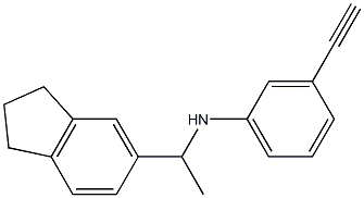 N-[1-(2,3-dihydro-1H-inden-5-yl)ethyl]-3-ethynylaniline 结构式