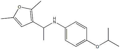 N-[1-(2,5-dimethylfuran-3-yl)ethyl]-4-(propan-2-yloxy)aniline 结构式