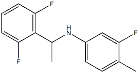 N-[1-(2,6-difluorophenyl)ethyl]-3-fluoro-4-methylaniline 结构式