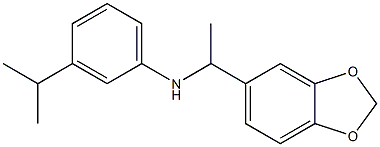 N-[1-(2H-1,3-benzodioxol-5-yl)ethyl]-3-(propan-2-yl)aniline 结构式