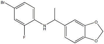 N-[1-(2H-1,3-benzodioxol-5-yl)ethyl]-4-bromo-2-fluoroaniline 结构式