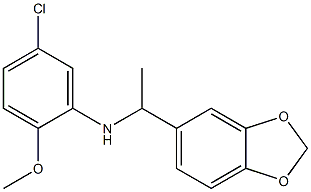N-[1-(2H-1,3-benzodioxol-5-yl)ethyl]-5-chloro-2-methoxyaniline 结构式