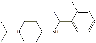 N-[1-(2-methylphenyl)ethyl]-1-(propan-2-yl)piperidin-4-amine 结构式