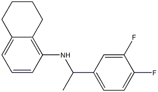 N-[1-(3,4-difluorophenyl)ethyl]-5,6,7,8-tetrahydronaphthalen-1-amine 结构式