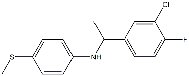 N-[1-(3-chloro-4-fluorophenyl)ethyl]-4-(methylsulfanyl)aniline 结构式