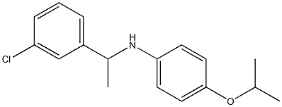 N-[1-(3-chlorophenyl)ethyl]-4-(propan-2-yloxy)aniline 结构式