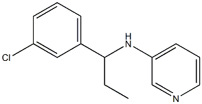 N-[1-(3-chlorophenyl)propyl]pyridin-3-amine 结构式