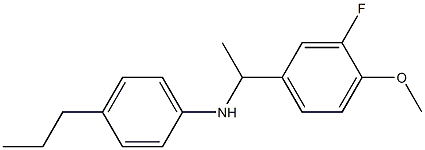 N-[1-(3-fluoro-4-methoxyphenyl)ethyl]-4-propylaniline 结构式