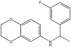 N-[1-(3-fluorophenyl)ethyl]-2,3-dihydro-1,4-benzodioxin-6-amine 结构式