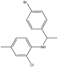 N-[1-(4-bromophenyl)ethyl]-2-chloro-4-methylaniline 结构式