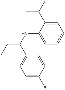 N-[1-(4-bromophenyl)propyl]-2-(propan-2-yl)aniline 结构式