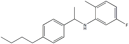 N-[1-(4-butylphenyl)ethyl]-5-fluoro-2-methylaniline 结构式