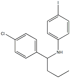 N-[1-(4-chlorophenyl)butyl]-4-iodoaniline 结构式