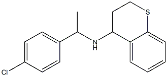 N-[1-(4-chlorophenyl)ethyl]-3,4-dihydro-2H-1-benzothiopyran-4-amine 结构式