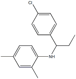 N-[1-(4-chlorophenyl)propyl]-2,4-dimethylaniline 结构式