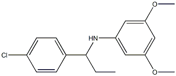 N-[1-(4-chlorophenyl)propyl]-3,5-dimethoxyaniline 结构式