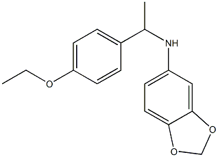 N-[1-(4-ethoxyphenyl)ethyl]-2H-1,3-benzodioxol-5-amine 结构式