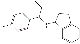 N-[1-(4-fluorophenyl)propyl]-2,3-dihydro-1H-inden-1-amine 结构式