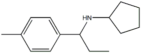 N-[1-(4-methylphenyl)propyl]cyclopentanamine 结构式