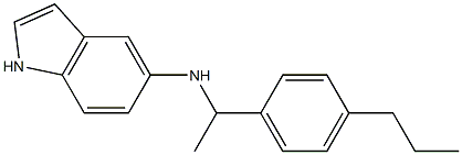 N-[1-(4-propylphenyl)ethyl]-1H-indol-5-amine 结构式