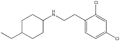 N-[2-(2,4-dichlorophenyl)ethyl]-4-ethylcyclohexan-1-amine 结构式